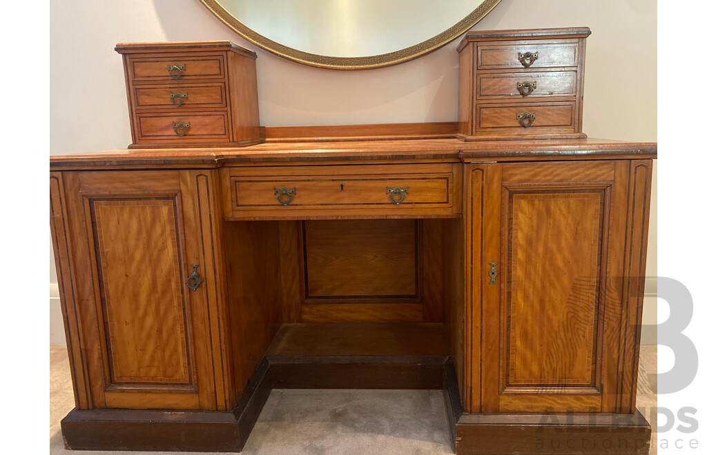 Cedar Thirteen Drawer Dresser with Inlaid Details