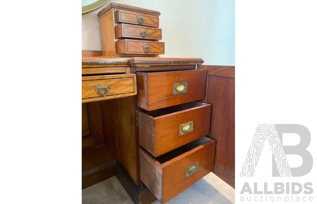 Cedar Thirteen Drawer Dresser with Inlaid Details