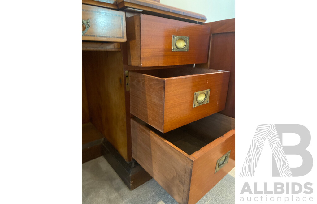 Cedar Thirteen Drawer Dresser with Inlaid Details
