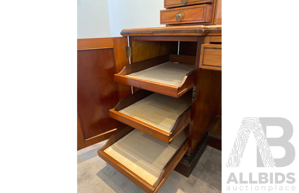 Cedar Thirteen Drawer Dresser with Inlaid Details