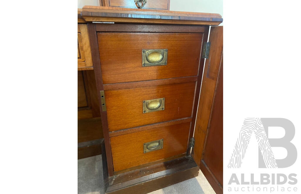 Cedar Thirteen Drawer Dresser with Inlaid Details