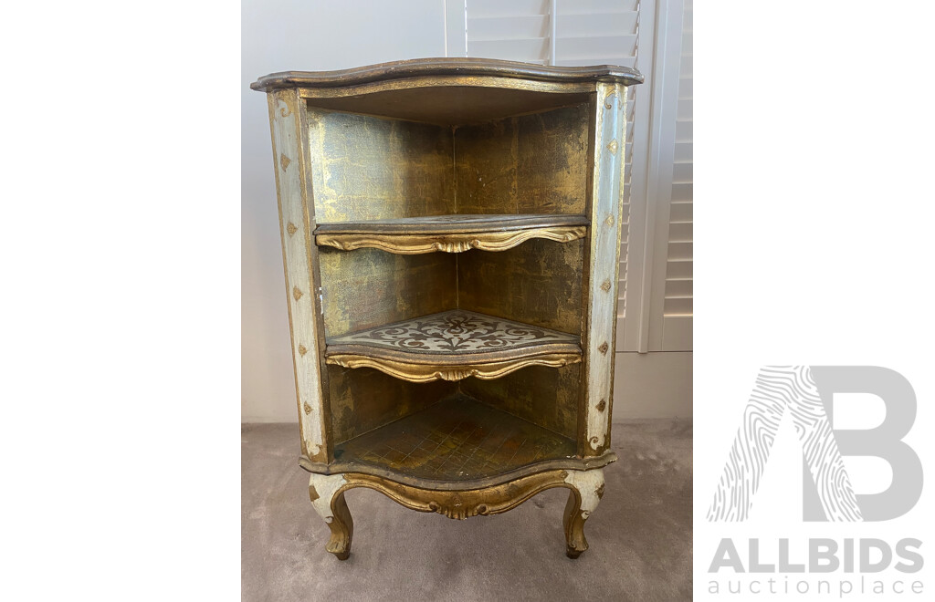 Venetian Style Gilt Three Tier Corner Shelf