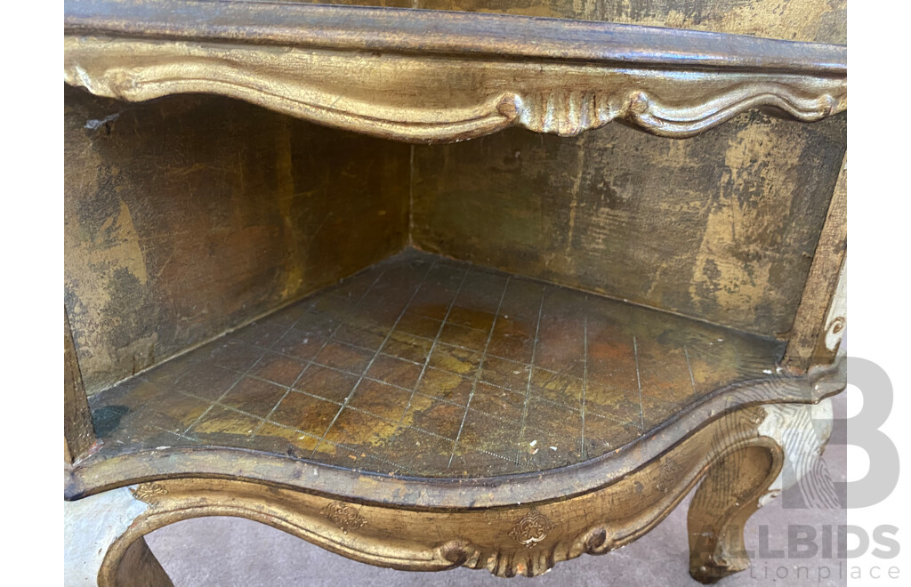 Venetian Style Gilt Three Tier Corner Shelf