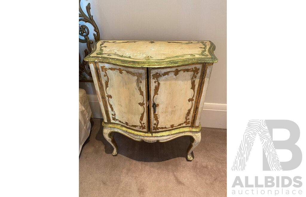 Pair of Hand Painted Venetian Style Gilt Bedsides