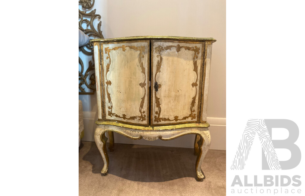 Pair of Hand Painted Venetian Style Gilt Bedsides