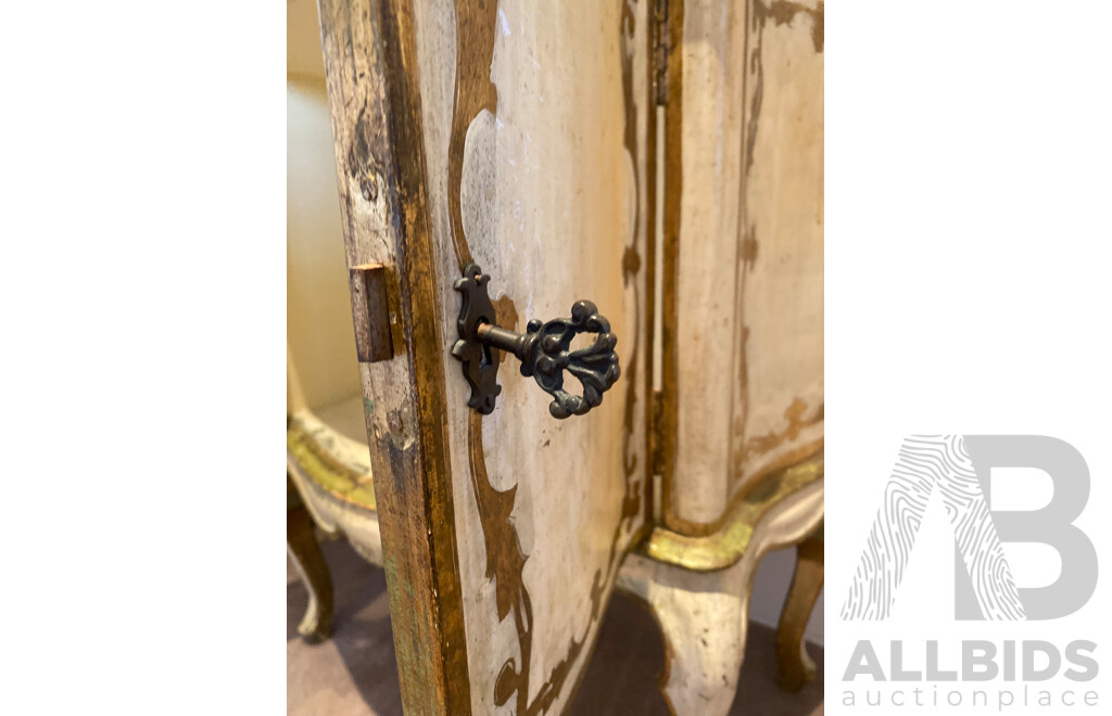 Pair of Hand Painted Venetian Style Gilt Bedsides