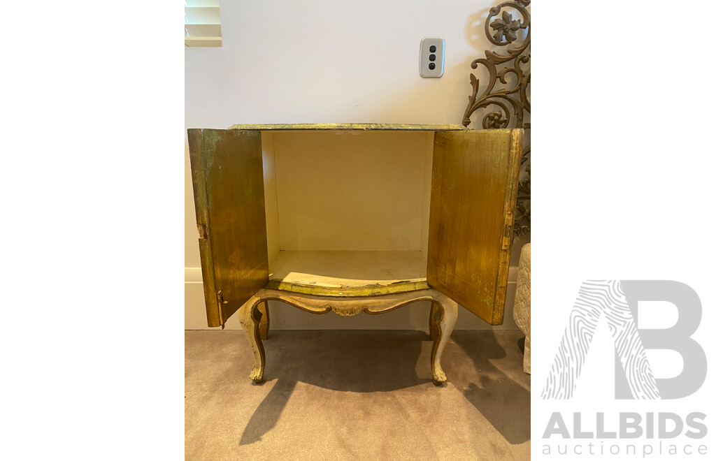 Pair of Hand Painted Venetian Style Gilt Bedsides