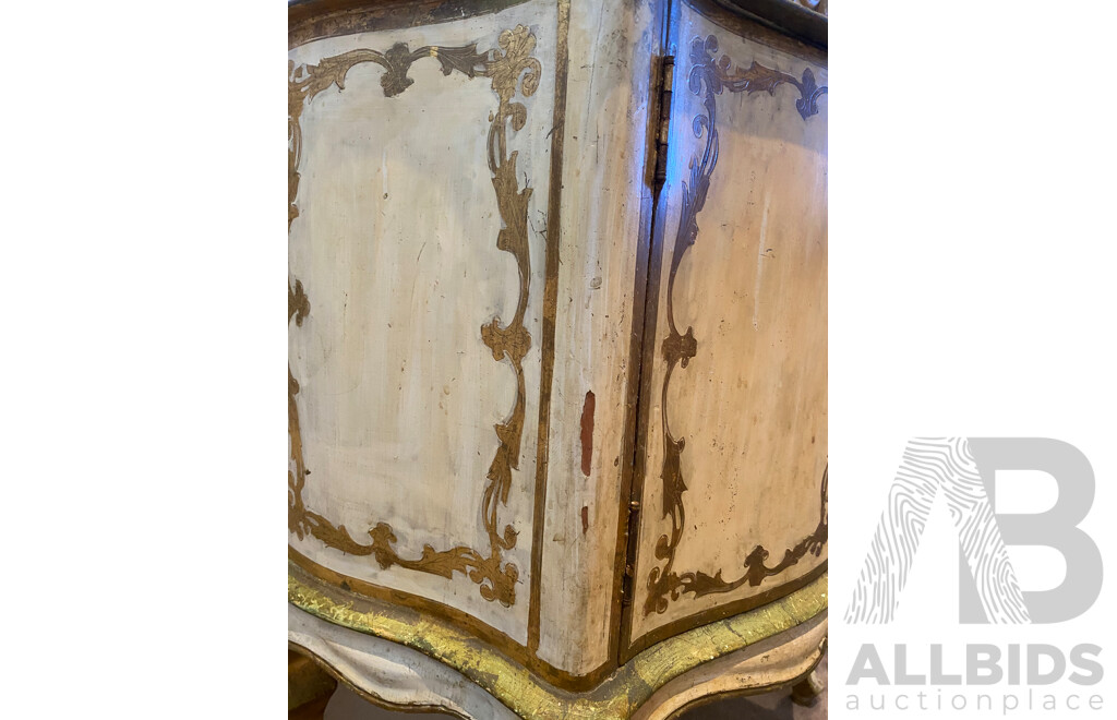 Pair of Hand Painted Venetian Style Gilt Bedsides