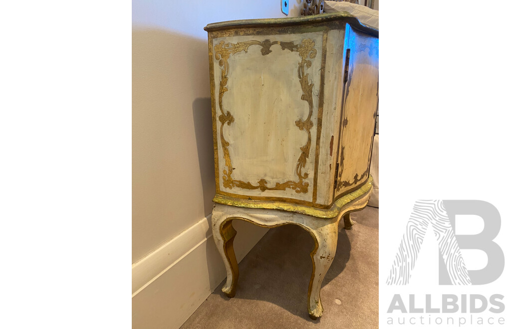 Pair of Hand Painted Venetian Style Gilt Bedsides