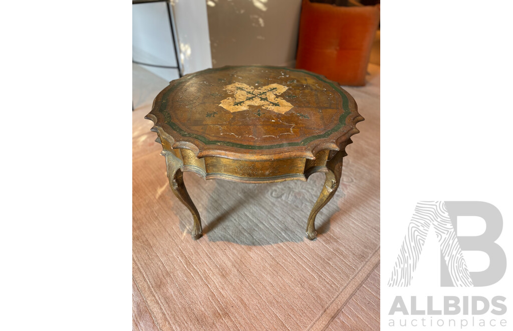 Venetian Style Gilt and Handpainted Side Table