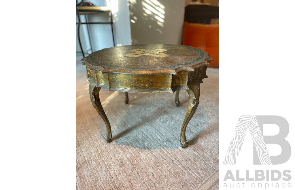 Venetian Style Gilt and Handpainted Side Table