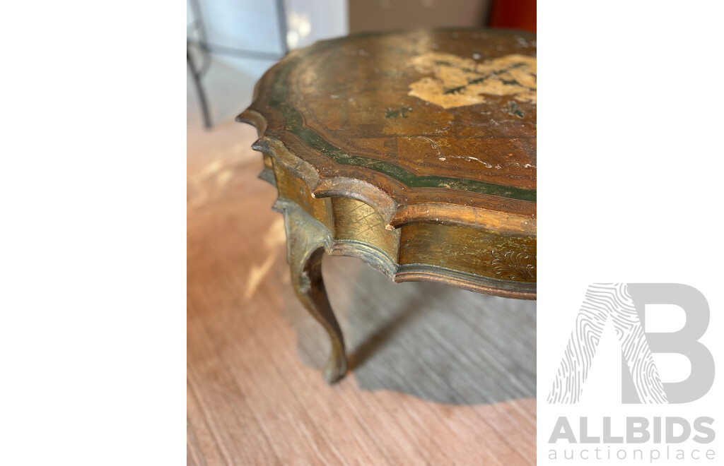 Venetian Style Gilt and Handpainted Side Table