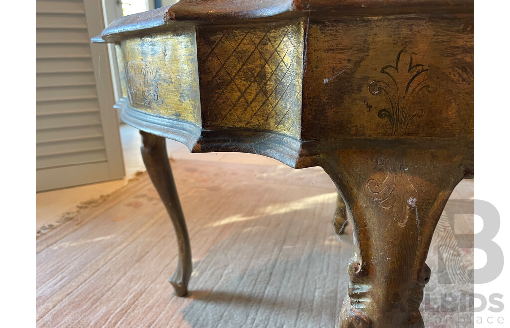 Venetian Style Gilt and Handpainted Side Table