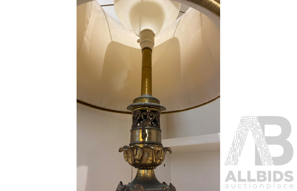 Vintage Porcelain and Gilt Table Lamp