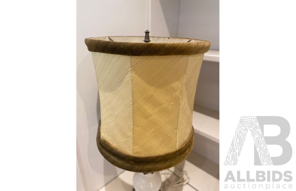 Vintage Porcelain and Gilt Table Lamp