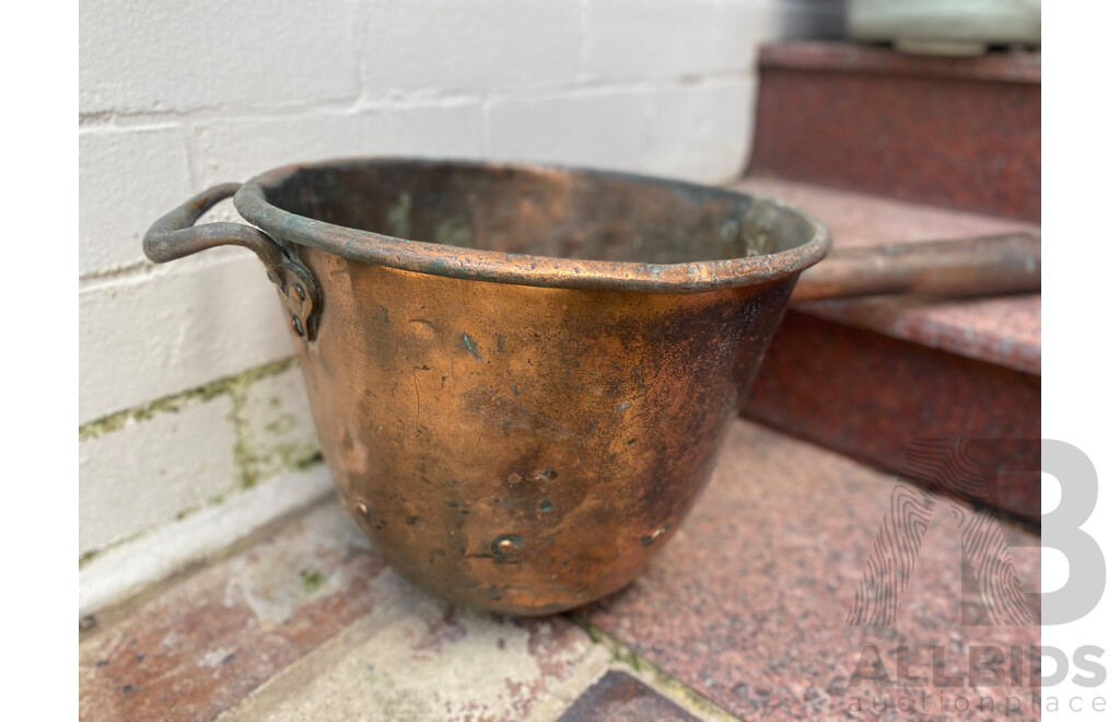 French Copper Boiler with Handle