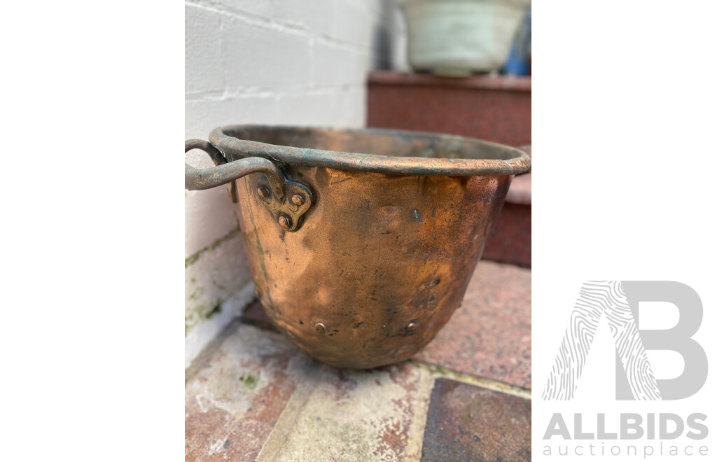 French Copper Boiler with Handle