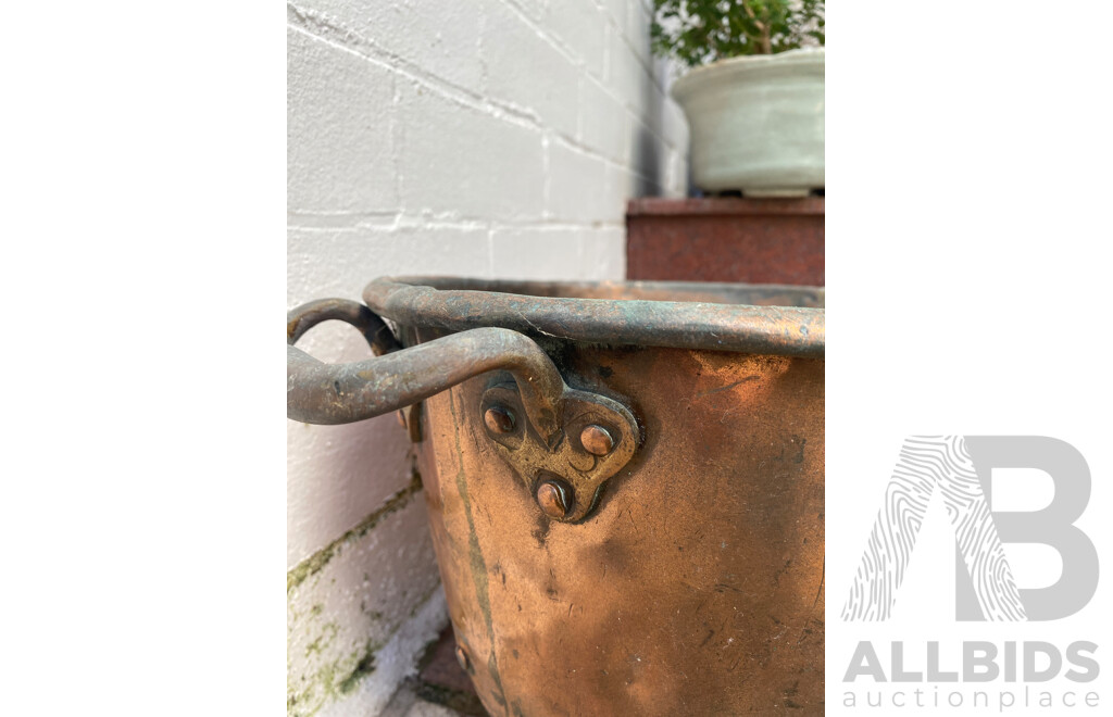 French Copper Boiler with Handle
