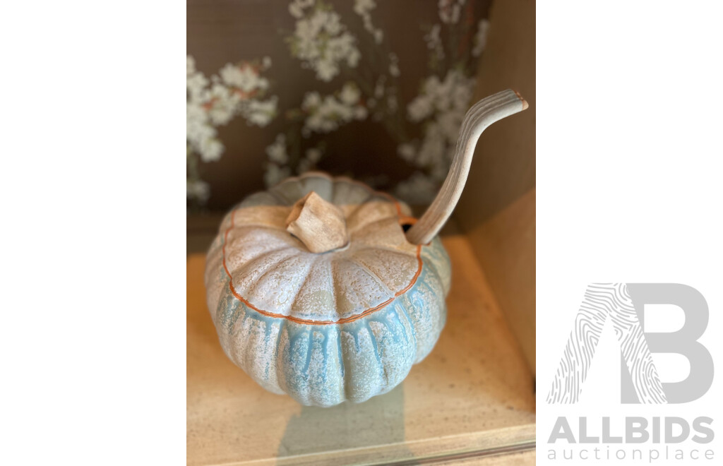 Roma Rubensohn (1927-2025) Stoneware Pumpkin Form Soup Tureen