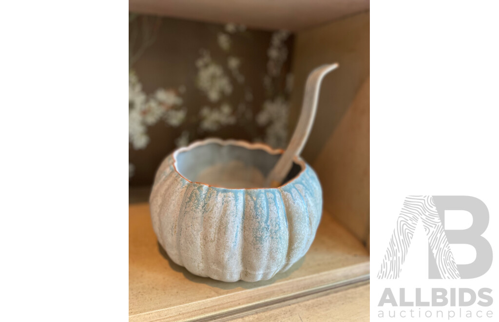 Roma Rubensohn (1927-2025) Stoneware Pumpkin Form Soup Tureen