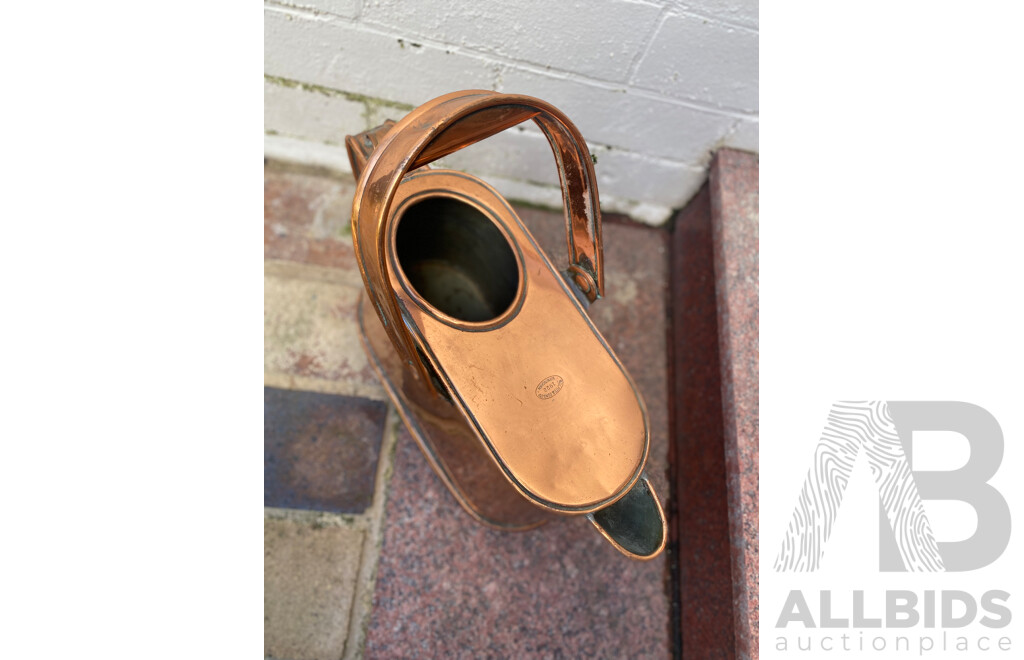 Copper Watering Can - Bull Pitt and Sons, Birmingham 1922