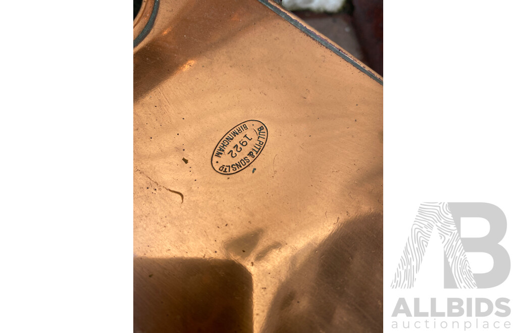 Copper Watering Can - Bull Pitt and Sons, Birmingham 1922