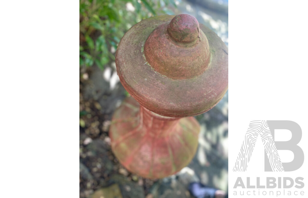 Terracotta Chimnea on Wrought Metal Stand