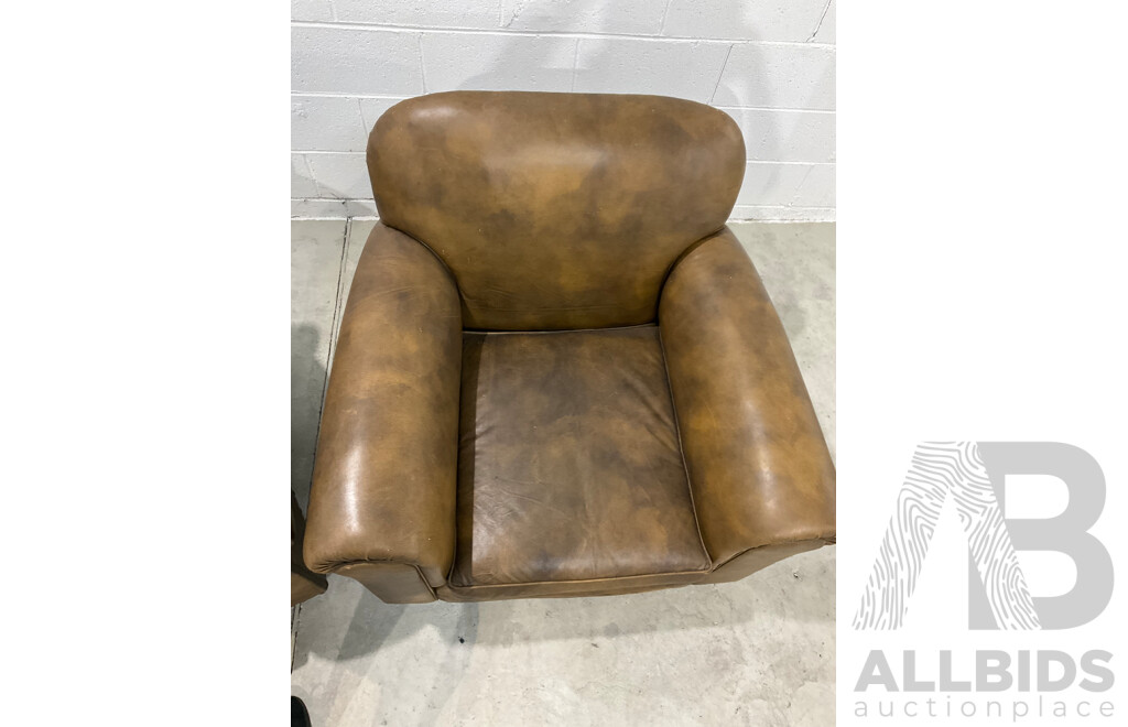 Pair of Leather Armchairs