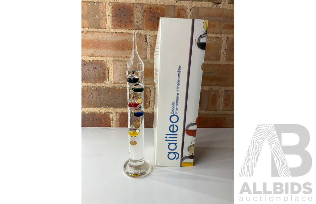 Galileo Thermometer and Collection of Glass Vases - Lot of 9