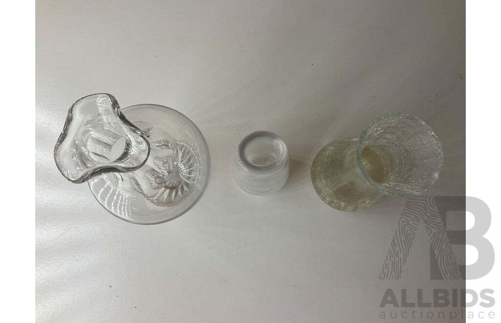 Galileo Thermometer and Collection of Glass Vases - Lot of 9