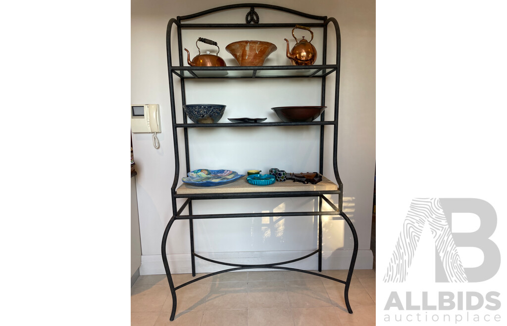 Three Tier Baker's Stand with Sandstone Shelf