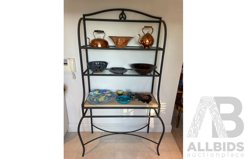 Three Tier Baker's Stand with Sandstone Shelf