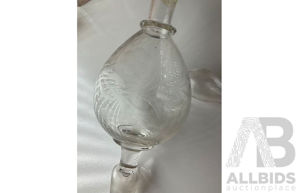 Collection of Decanters and Cut Crystal  - Lot of 5