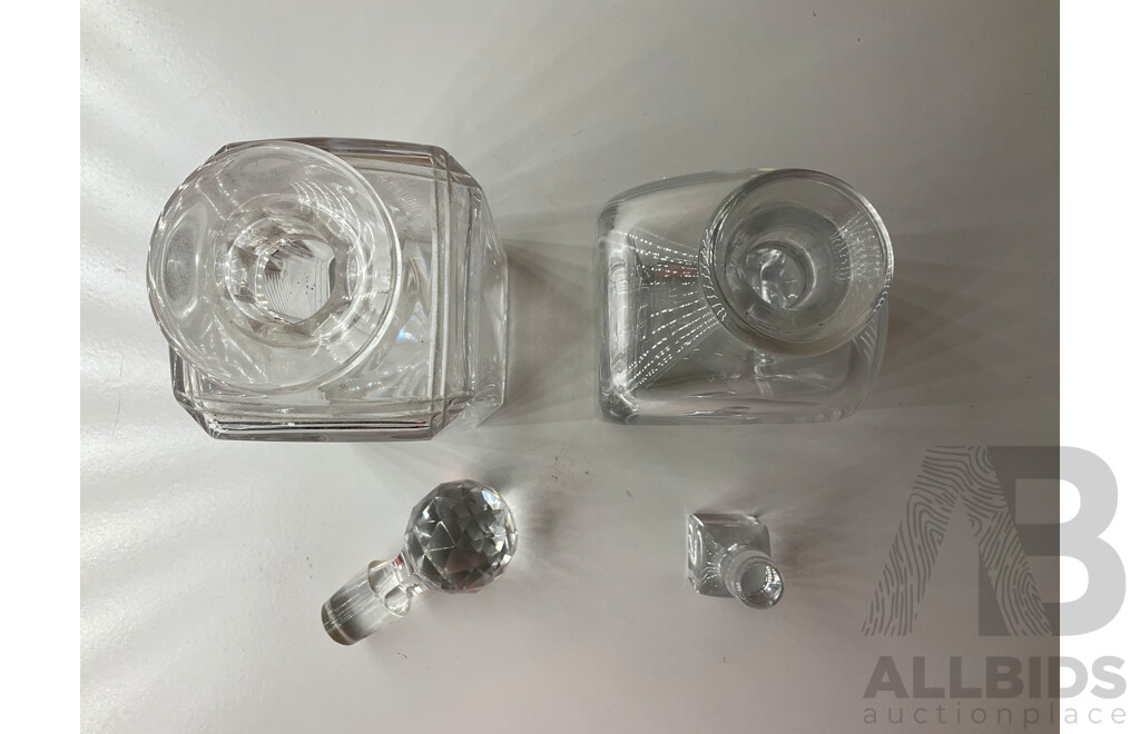 Collection of Decanters and Cut Crystal  - Lot of 5