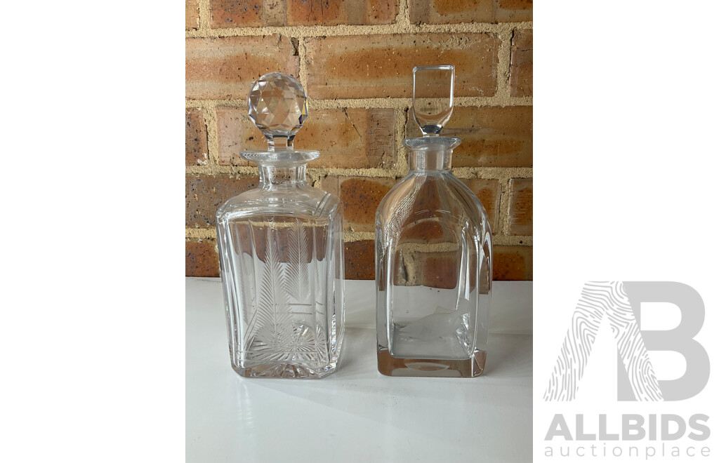 Collection of Decanters and Cut Crystal  - Lot of 5