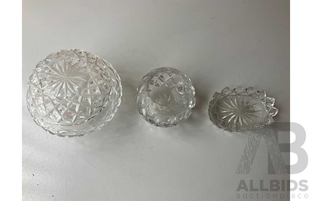 Collection of Bowls, Plates and Glasses - Including Waterford Crystal Lismore Bowl, HOYA Crystal,  Moss Agate Bowl and More  - Lot of 11