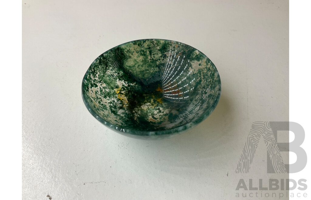 Collection of Bowls, Plates and Glasses - Including Waterford Crystal Lismore Bowl, HOYA Crystal,  Moss Agate Bowl and More  - Lot of 11