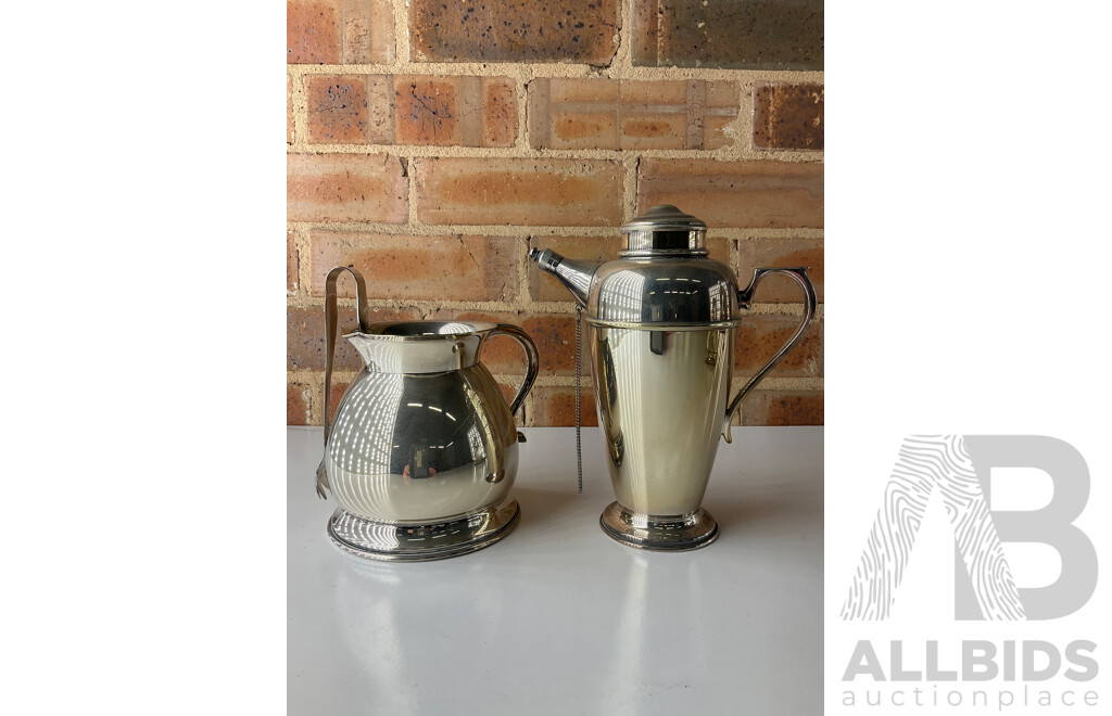 Tea Set Including Tea Pot Kettle on Stand, CRUSADER PLATE, MARDY BROS SYDNEY & BRISBANE, E.P.B. - Lot of 7