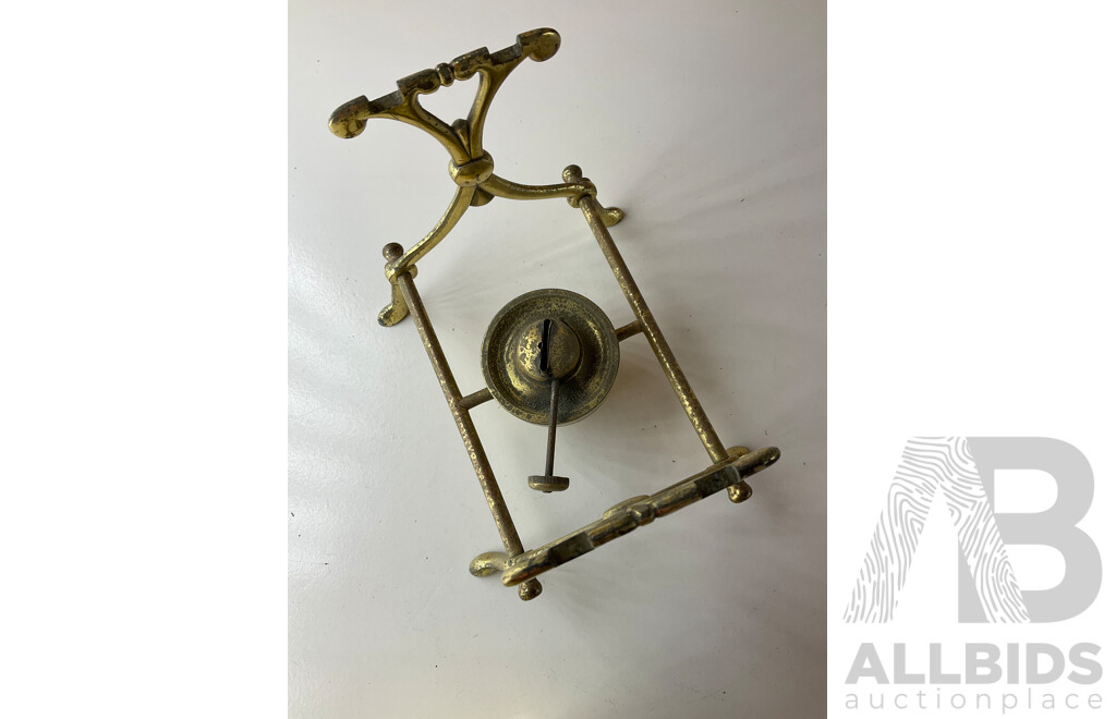 Victorian Brass Kettle on Stand, Pair of Mexican Tane Silver Swan Bowl, Pair of Metal Drip Coffe Maker and Pair of Candlesticks Holders- Lot of 7