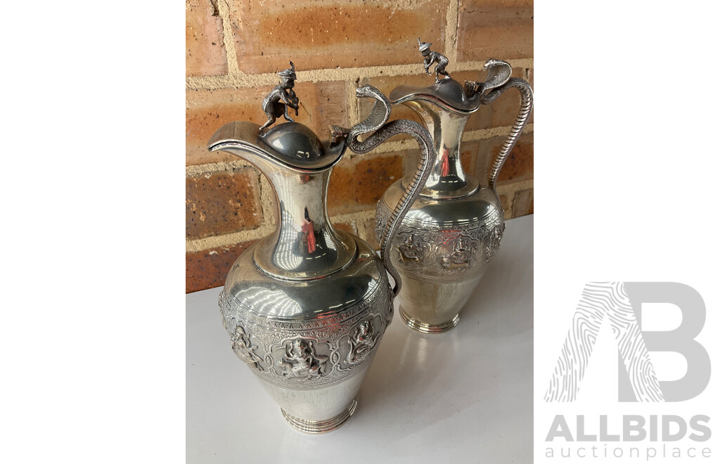 Collection of White Metal and Silver Plated Collectables, Including FLAVELLE & ROBERTS Napkin Lunt, HARDY BROS Cruet Set, RONSON Table Top Lighter, Salt and Peper Shakers and more 