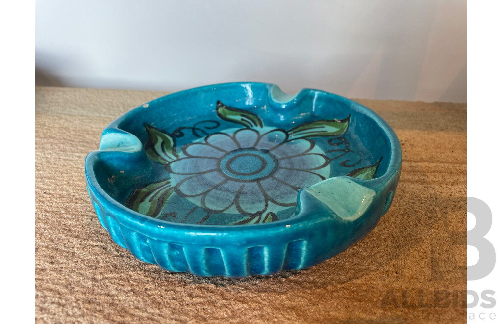 Collection of Objects Including Bitossi Ashtray, Handpainted Studio Charger