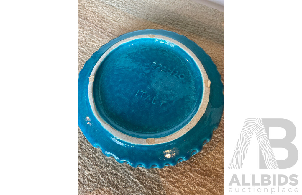 Collection of Objects Including Bitossi Ashtray, Handpainted Studio Charger