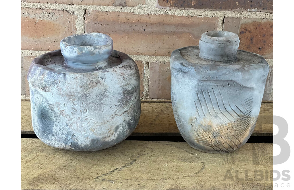 Roma Rubensohn (1927-2025) Collection of Studio Pottery Collection in Pink Brown Beige Tones - Lot of 8