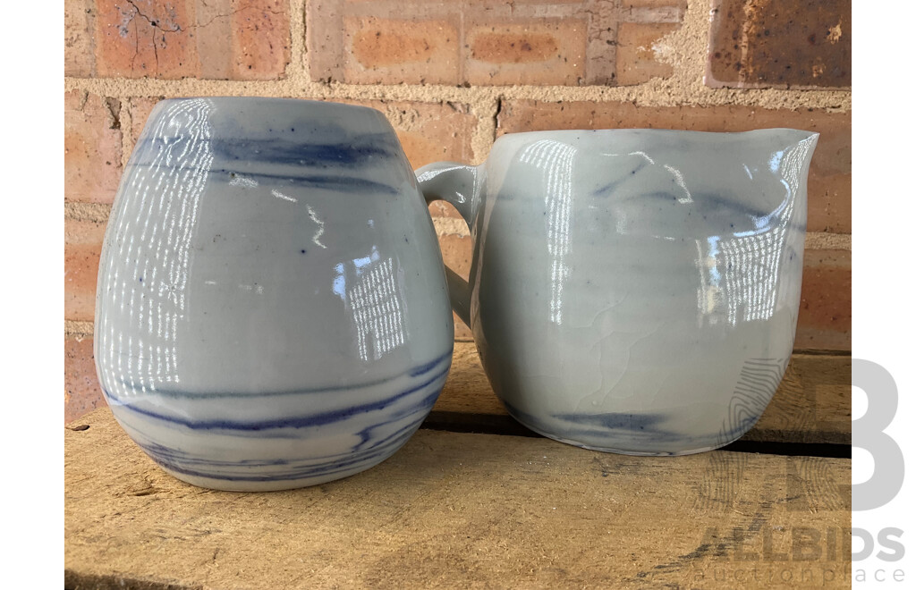 Roma Rubensohn (1927-2025) Collection of Studio Pottery Collection in Blue Tones - Lot of 15