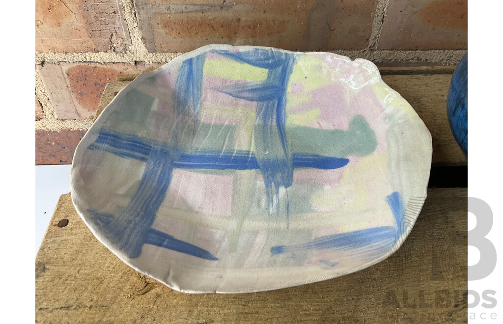 Roma Rubensohn (1927-2025) Collection of Studio Pottery Collection in Blue Tones - Lot of 15
