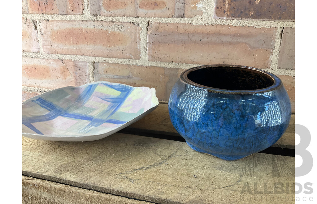 Roma Rubensohn (1927-2025) Collection of Studio Pottery Collection in Blue Tones - Lot of 15