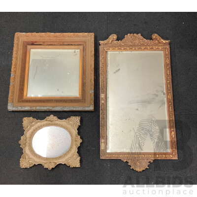 Collection of Three Decorative Framed Mirrors