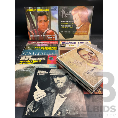 Collection of  Vintage Vinyl LP Records - Including Jimmie Rodgers, Nat King, Marty Robbins, Harry Nilsson and Much More