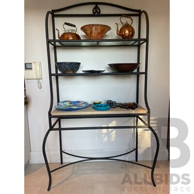 Three Tier Baker's Stand with Sandstone Shelf
