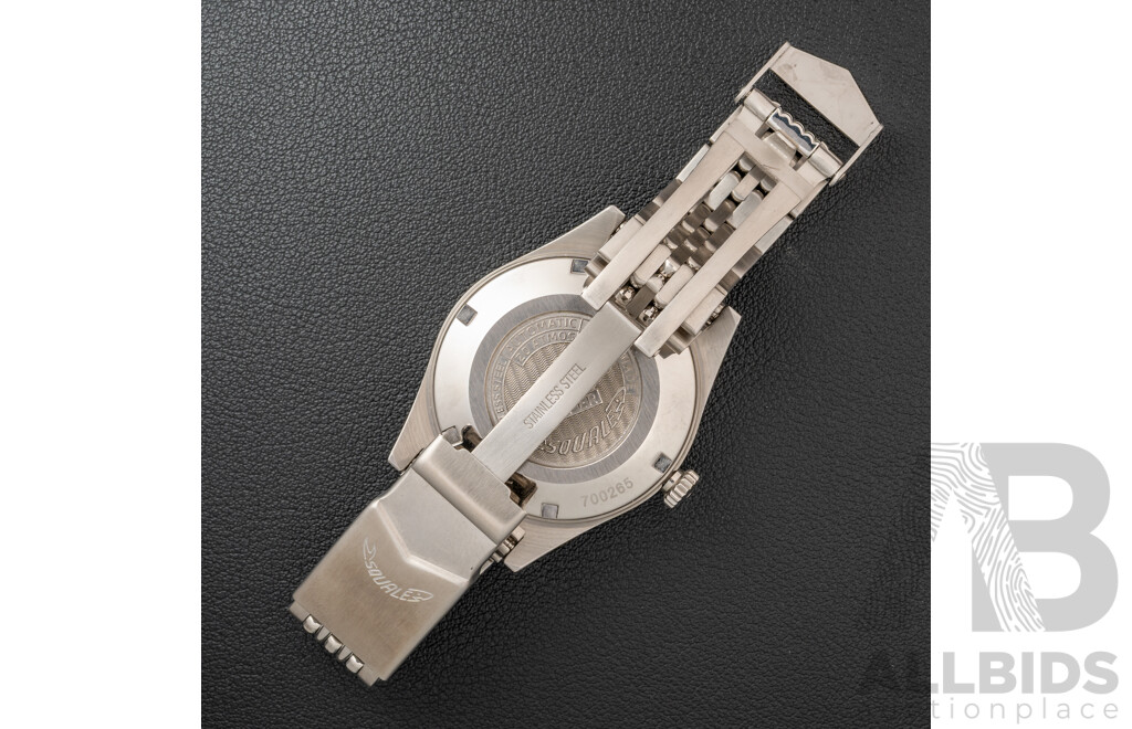 Super Squale 38mm Black Sunray 200m Diver Watch, Model SUPERSSBK.AC